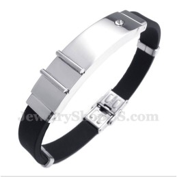 Herrenarmband Aus Titan Und Kautschuk