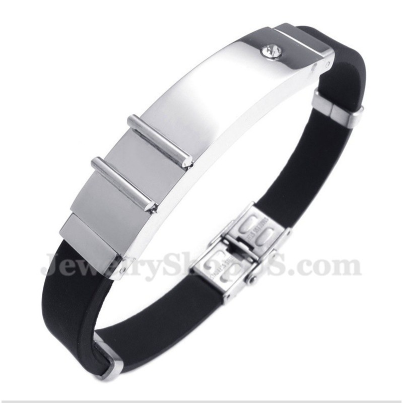 Herrenarmband Aus Titan Und Kautschuk Herrenarmband Aus Titan Und Kautschuk