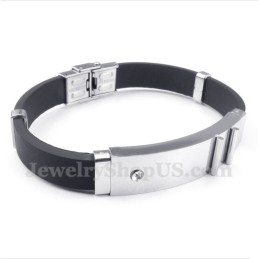 Herrenarmband Aus Titan Und Kautschuk