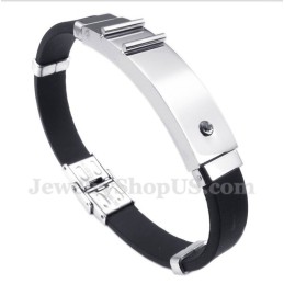 Herrenarmband Aus Titan Und Kautschuk