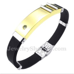 Herrenarmband Aus Titan Und Kautschuk