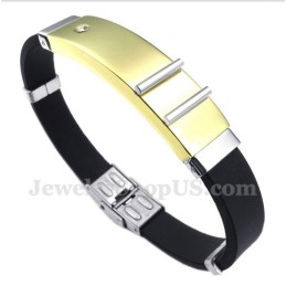 Herrenarmband Aus Titan Und Kautschuk