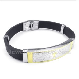 Herrenarmband Aus Titan Und Kautschuk