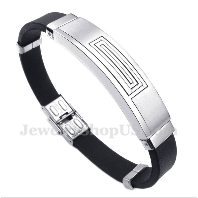 Herrenarmband Aus Titan Und Kautschuk Herrenarmband Aus Titan Und Kautschuk