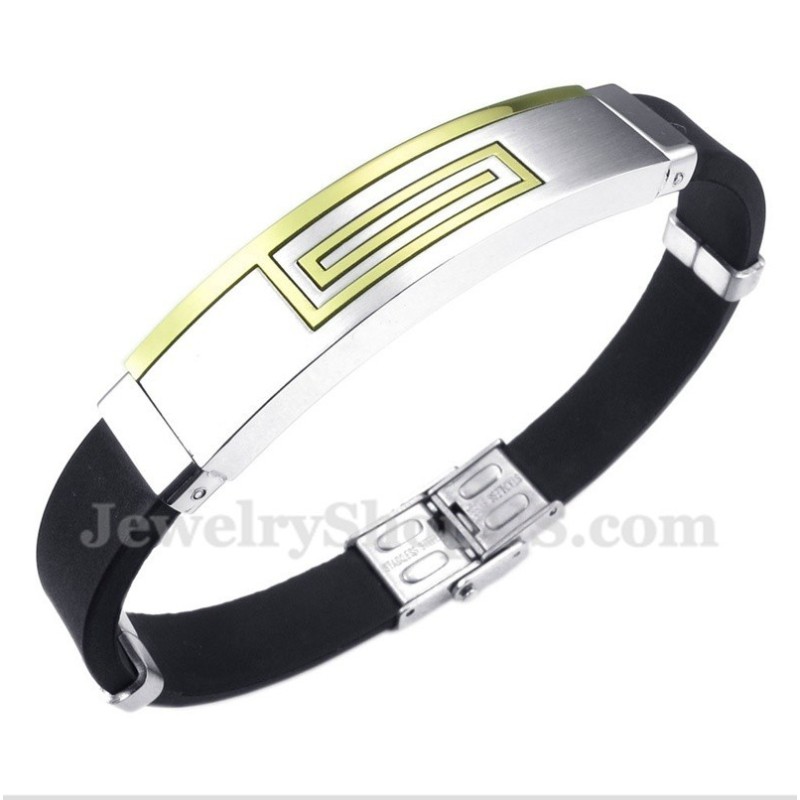 Herrenarmband Aus Titan Und Kautschuk Herrenarmband Aus Titan Und Kautschuk