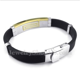 Herrenarmband Aus Titan Und Kautschuk