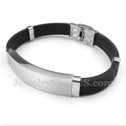Herrenarmband Aus Titan Und Kautschuk