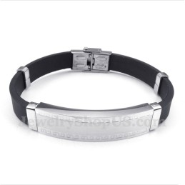 Herrenarmband Aus Titan Und Kautschuk