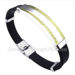 Herrenarmband Aus Titan Und Kautschuk