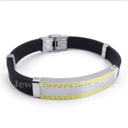 Herrenarmband Aus Titan Und Kautschuk