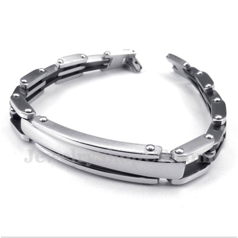 Schwarzes Titanarmband Für Herren Schwarzes Titanarmband Für Herren