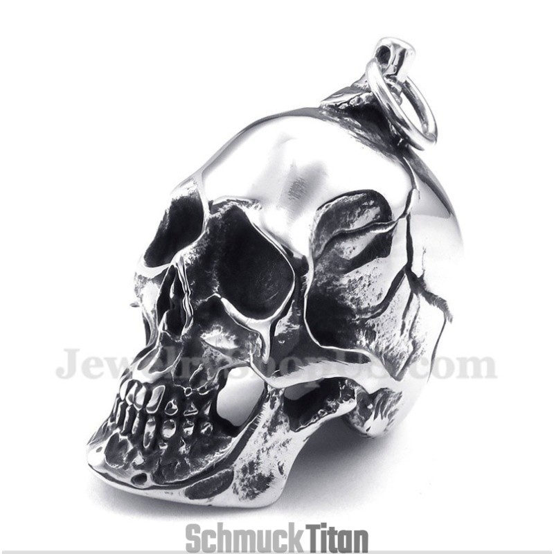 Herren Titan Totenkopf Anhänger Mit Gratis Kette