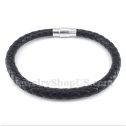 Schwarzes Lederarmband Für Herren