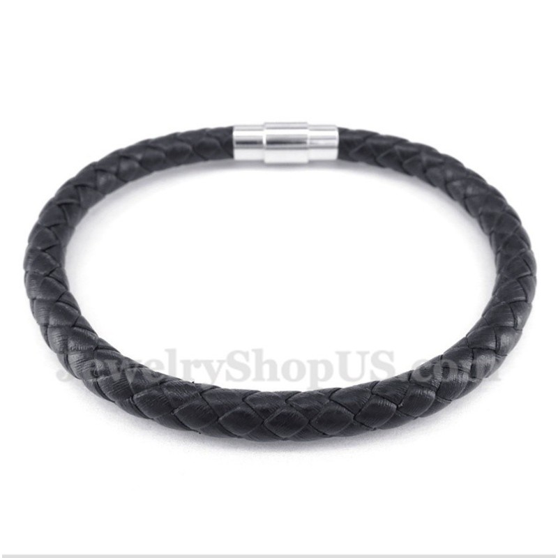Schwarzes Lederarmband Für Herren Schwarzes Lederarmband Für Herren
