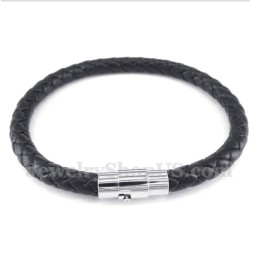 Schwarzes Lederarmband Für Herren