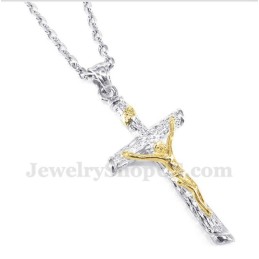 Herren-Jesus-Anhänger Aus Titan Und Gold Mit Kostenloser Kette