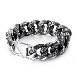 Modisches Herrenarmband Aus Titan Mit Mehreren Ösen Und Muster