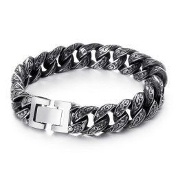 Modisches Herrenarmband Aus Titan Mit Mehreren Ösen Und Muster