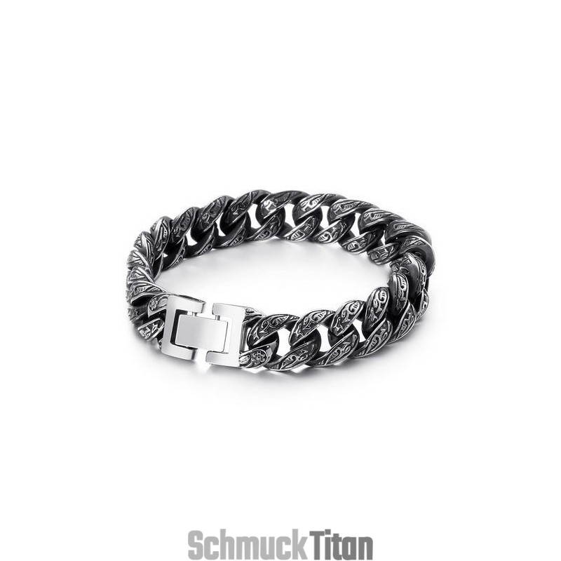 Modisches Herrenarmband Aus Titan Mit Mehreren Ösen Und Muster