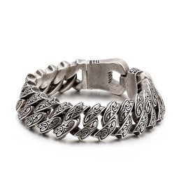 Cooles Retro-Blumenarmband Aus Titan Für Männer