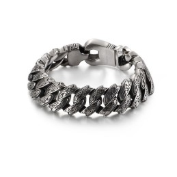 Cooles Retro-Blumenarmband Aus Titan Für Männer