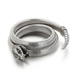 Modisches Titanarmband Mit Schlangen-Optik Und Mehreren Schlaufen Für Herren