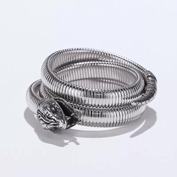 Modisches Titanarmband Mit Schlangen-Optik Und Mehreren Schlaufen Für Herren
