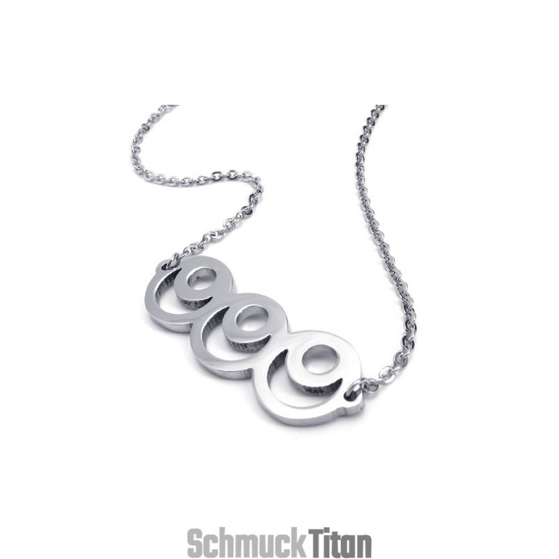 15,7 Zoll Titan Silber Modische Halskette