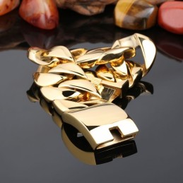 Neues Vergoldetes Modisches Herrenarmband Aus Titan