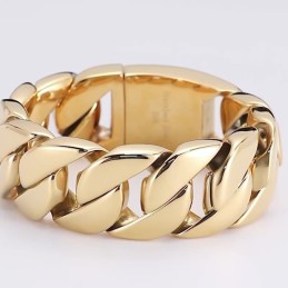 Neues Vergoldetes Modisches Herrenarmband Aus Titan