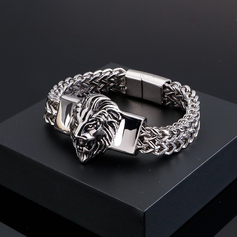 Retro Löwenkopf Titan Armband Für Männer Retro Löwenkopf Titan Armband Für Männer