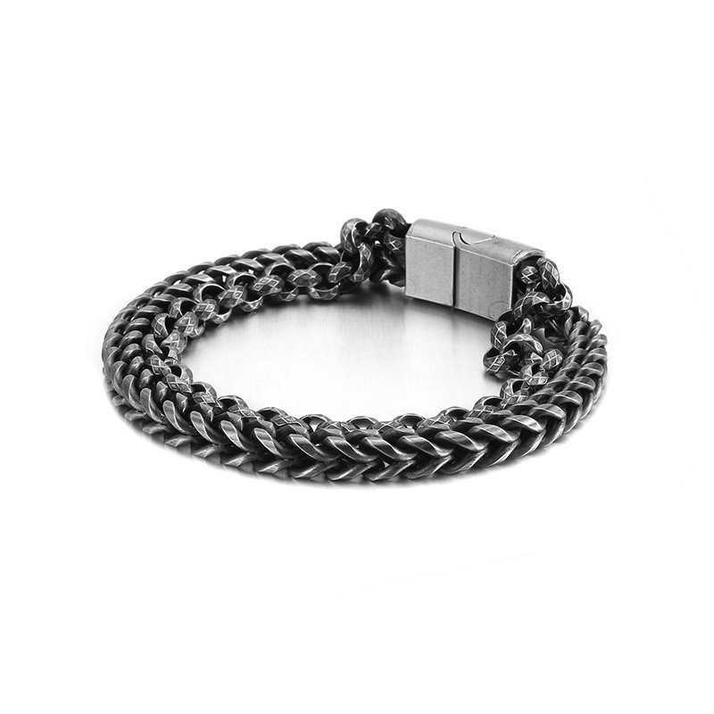 Cooles Doppellagiges Titanarmband Für Herren Cooles Doppellagiges Titanarmband Für Herren