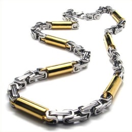 21,9 Zoll Goldene Zylindrische Halskette Aus Titan