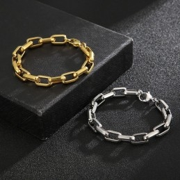 Rock Hip-Hop Quadratisches Titanarmband Für Männer