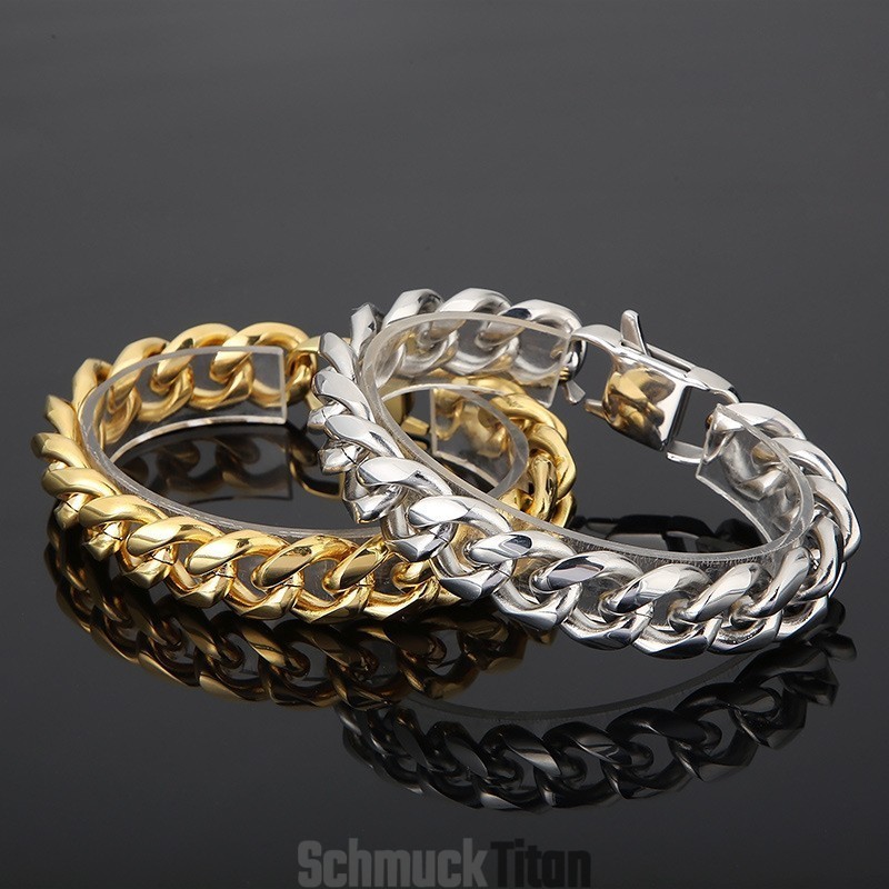 Kubanisches Kettenarmband Aus Titan Für Männer