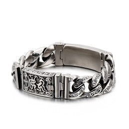 Cooles Titan-Totenkopf-Armband, Schicker Herren-Titan-Modeschmuck
