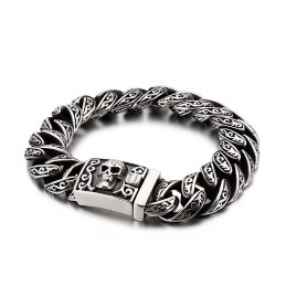 Cooles Titan-Totenkopf-Armband, Schicker Herren-Titan-Modeschmuck