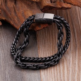 Doppellagiges Titanarmband Für Herren
