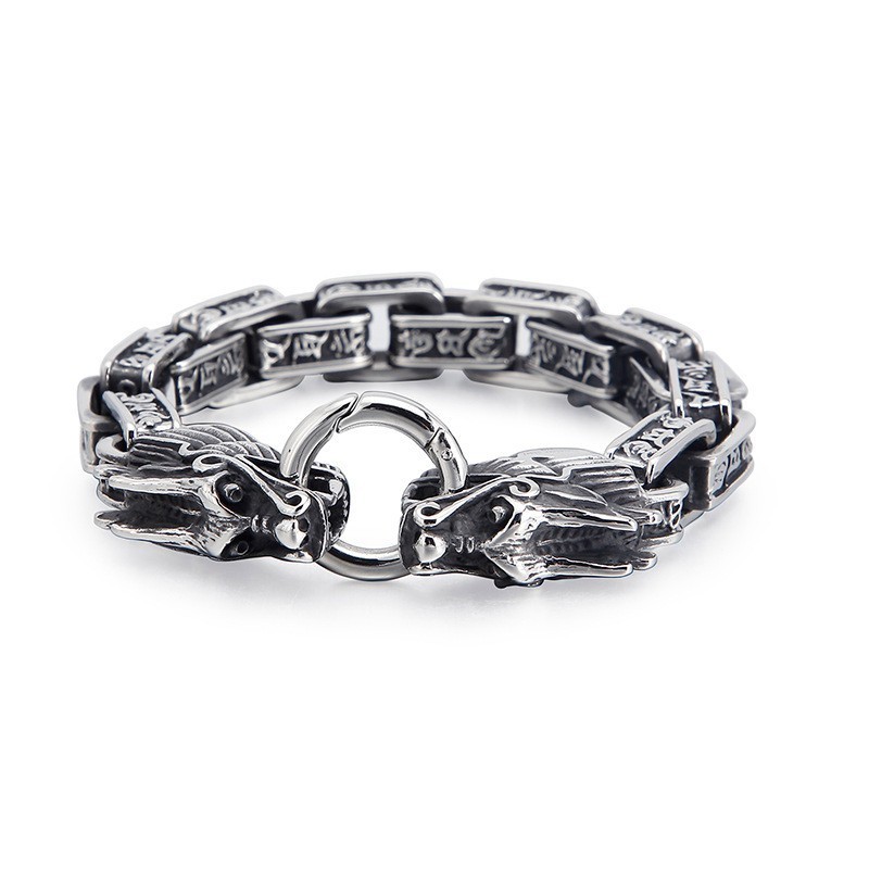 Mode Cool Titan Drachenkopf Schmuck Für Männer Vintage Tide Männer Casting Titan Drachen Armbänder Mode Cool Titan Drachenkopf Schmuck Für Männer Vintage Tide Männer Casting Titan Drachen Armbänder