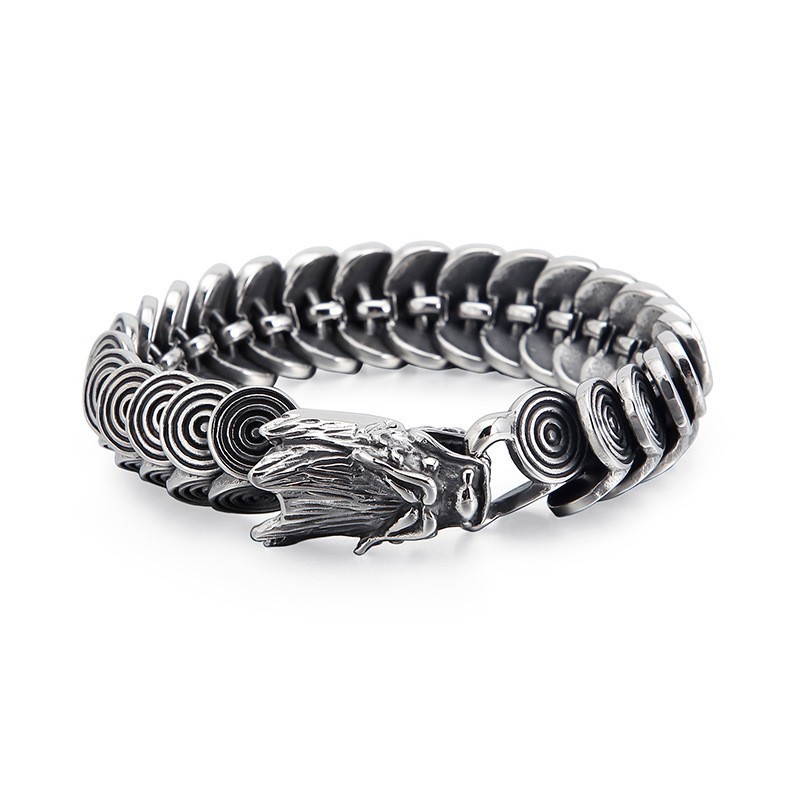 Mode Cool Titan Drachenkopf Schmuck Für Männer Vintage Tide Männer Casting Titan Drachen Armband Mode Cool Titan Drachenkopf Schmuck Für Männer Vintage Tide Männer Casting Titan Drachen Armband