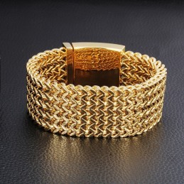 Fashion Square Fischschuppen Herren Titan Armband