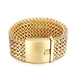 Fashion Square Fischschuppen Herren Titan Armband