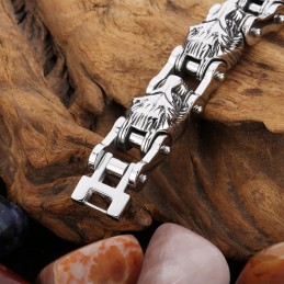 Neuer Schmuck Der Tierserie, Übertriebener Cooler Löwenkopf Aus Titan Für Herren-Biker