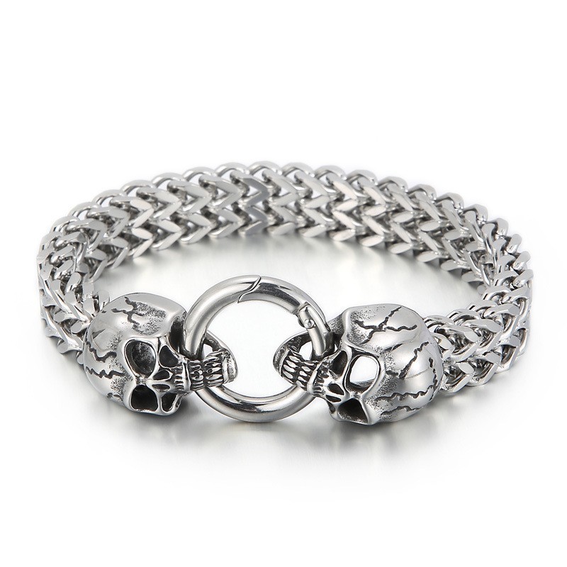 Cooles Totenkopf-Titanarmband Für Männer Cooles Totenkopf-Titanarmband Für Männer