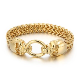Cooles Totenkopf-Titanarmband Für Männer