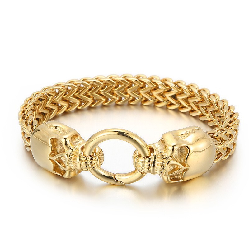 Cooles Totenkopf-Titanarmband Für Männer Cooles Totenkopf-Titanarmband Für Männer
