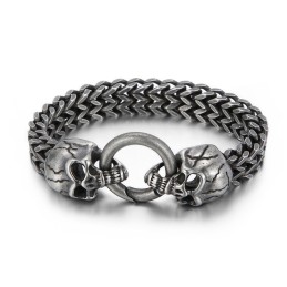 Cooles Totenkopf Titan Herrenarmband