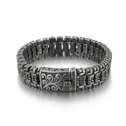 Beliebtes Cooles Hip-Hop-Blumenarmband Aus Titan Für Herren