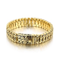 Beliebtes Cooles Hip-Hop-Blumen-Herren-Titanarmband