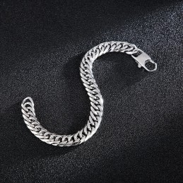 Tide Accessories Fashion Herren-Armband Aus Titan Mit Wirbelkette Und Quadratischer Schnalle
